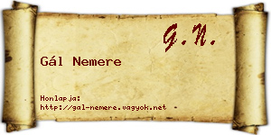 Gál Nemere névjegykártya